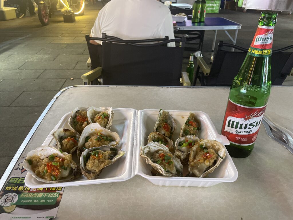 深圳_牡蠣とビール